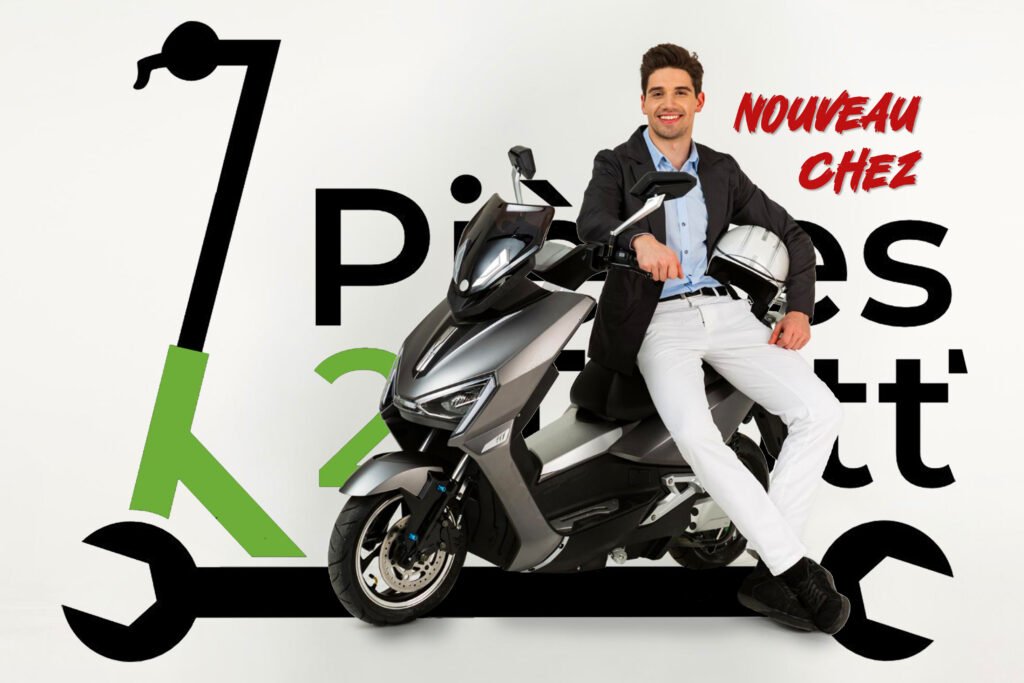 Bannière mettant en avant un scooter électrique vendu chez Pièces 2 Trott, le site aux 1001 pièces détachées pour trottinettes électriques et plus encore !