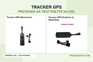 Image de l’article « Tracker GPS Minimotors : 7 Solutions Ultimes pour Protéger Votre Trottinette Électrique du Vol en 2026 » : photos de Tracker GPS Minimotors et Traceur GPS Dualtron et Speedway