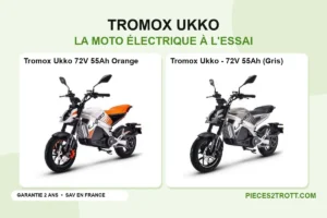 Image de l’article « Moto éléctrique Tromox Ukko : Essai et Avis » : photos de Tromox Ukko 72V 55Ah Orange et Tromox Ukko - 72V 55Ah (Gris)