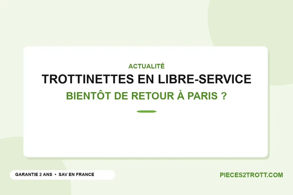 Visuel titre de l’article « Les trottinettes en libre-service bientôt de retour à Paris ? »